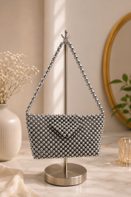 Silver Pearl Handbag