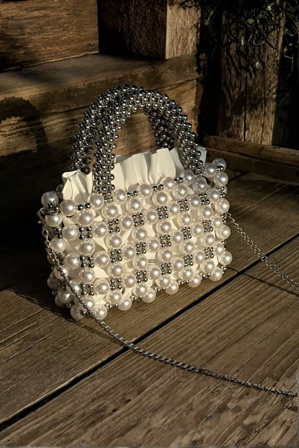 Bridal Pearl Bead Bag 1